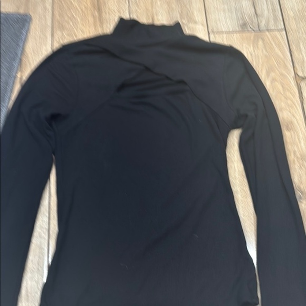 PAIGE Black Fitted Long Sleeve Top